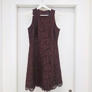 Ann Taylor Burgundy Lace Dress – Size 8